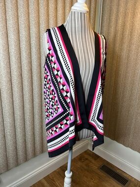 Bob Mackie Black Top with Gold Logo Label